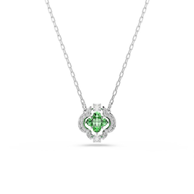 SWAROVSKI Una Angelic pendant, Mixed cuts, Green, Rhodium plated 5757785