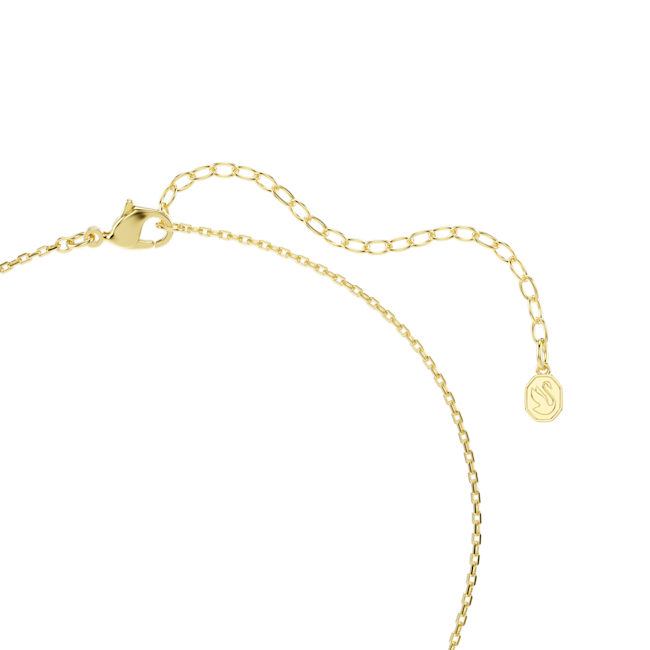 SWAROVSKI Chroma pendant, Pear cut, Blue, 18K gold finish 5757786