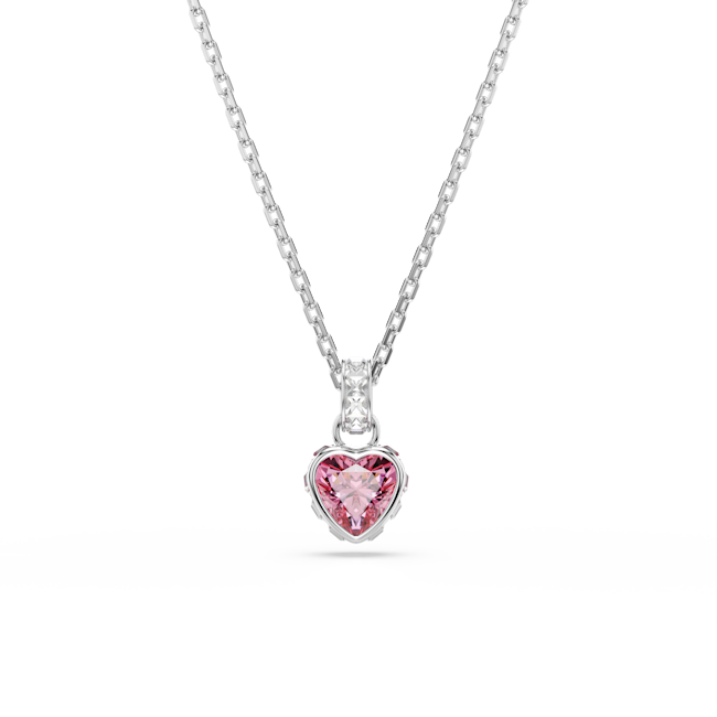 SWAROVSKI Chroma pendant, Mixed cuts, Pink, Rhodium plated 5757789