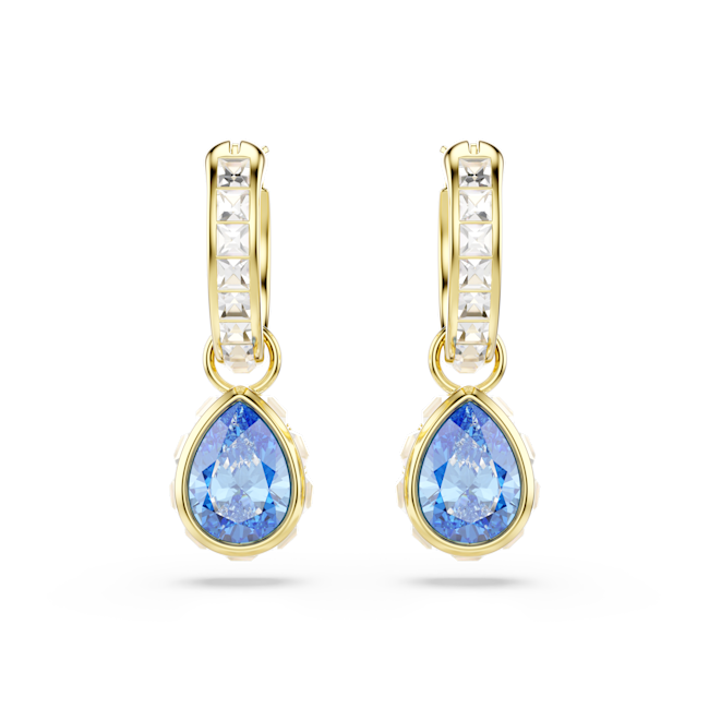 SWAROVSKI Chroma drop earrings Blue 18K gold finish 5757815