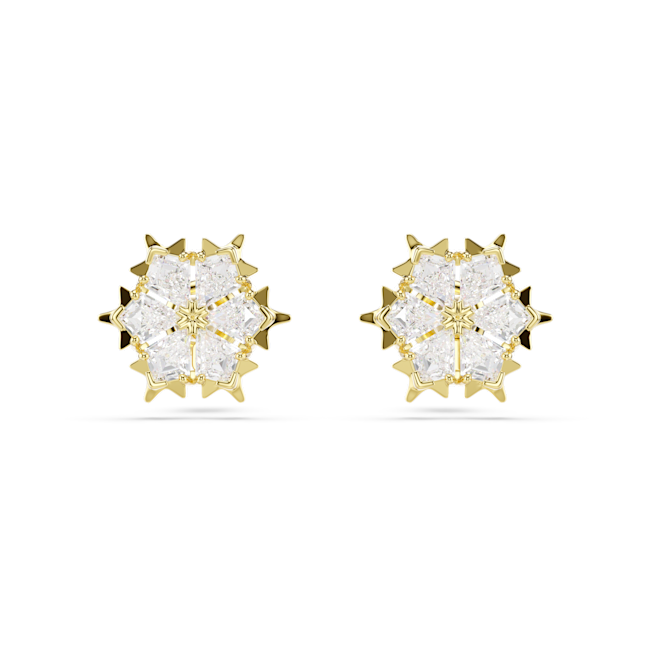 SWAROVSKI Magic stud earrings Snowflake 18K gold finish 5757816