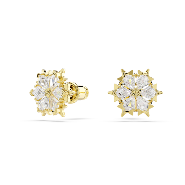 SWAROVSKI Magic stud earrings Snowflake 18K gold finish 5757816