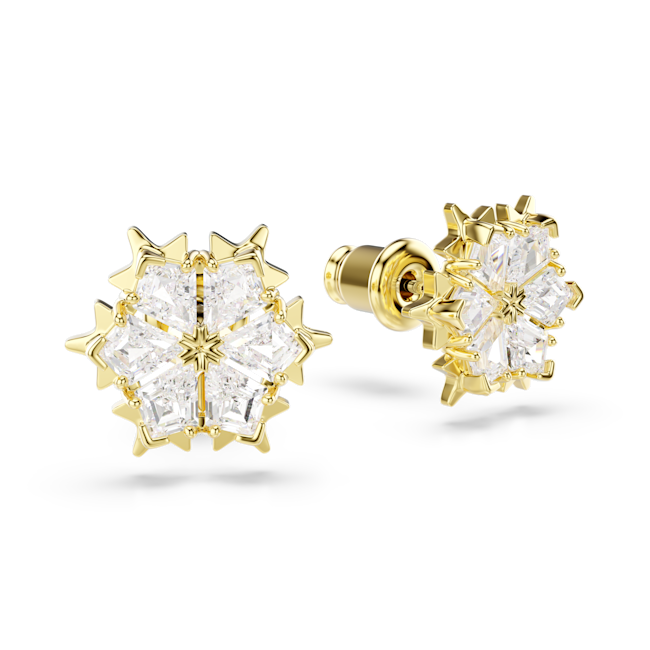SWAROVSKI Magic stud earrings Snowflake 18K gold finish 5757816