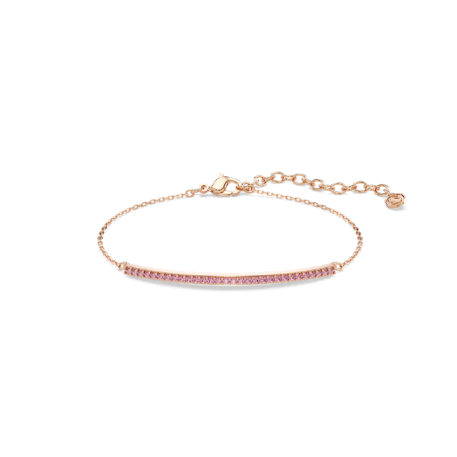 SWAROVSKI Only bracelet, Round cut, Pink, 18K rose gold finish 5757999
