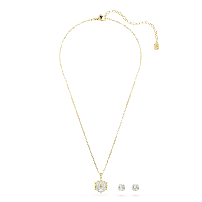 SWAROVSKI Magic set, Mixed cuts, Snowflake, White, 18K gold finish 5758002