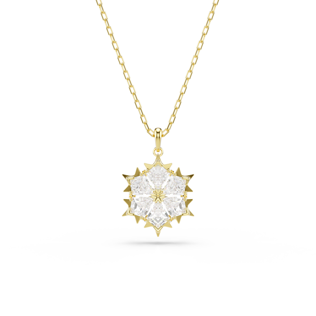 SWAROVSKI Magic set, Mixed cuts, Snowflake, White, 18K gold finish 5758002