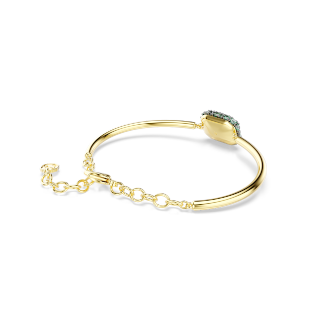 SWAROVSKI Sublima bangle, Octagon cut, Green, 18K gold finish 5758457