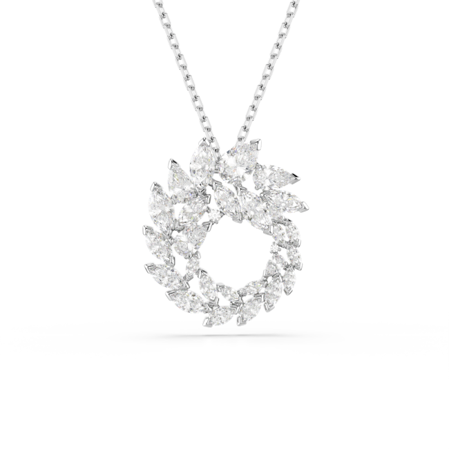 SWAROVSKI Mesmera pendant, Marquise cut, White, Rhodium plated 5759837