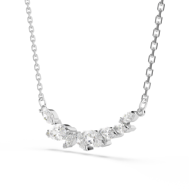 SWAROVSKI Mesmera necklace, Marquise cut, White, Rhodium plated 5759838