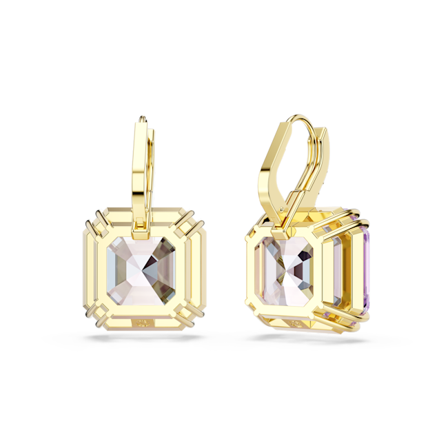 SWAROVSKI Millenia drop earrings Purple 18K gold finish 5759990