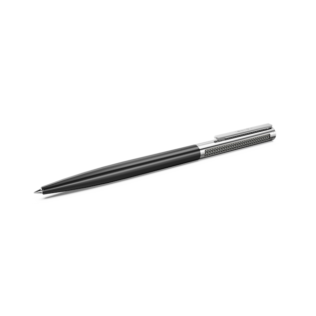 SWAROVSKI Matrix Tennis ballpoint pen, Black lacquered, Chrome plated 5760146