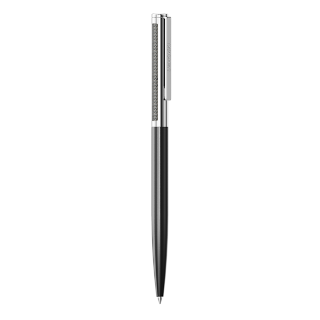 SWAROVSKI Matrix Tennis ballpoint pen, Black lacquered, Chrome plated 5760146