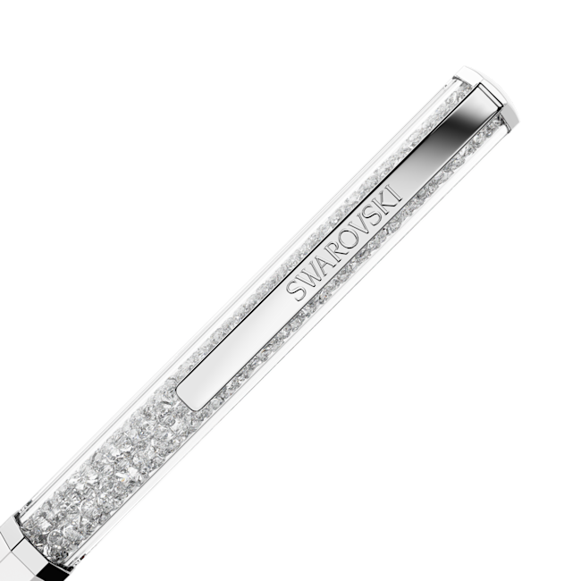 SWAROVSKI Crystalline ballpoint pen, White lacquered, Chrome plated 5760217