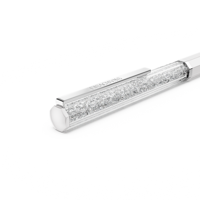 SWAROVSKI Crystalline ballpoint pen, White lacquered, Chrome plated 5760217