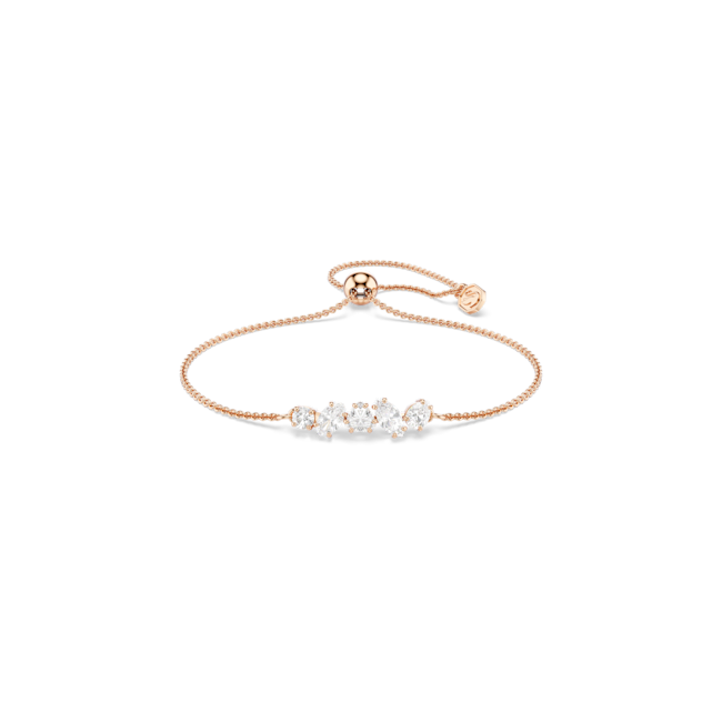 SWAROVSKI Mesmera bracelet, Mixed cuts, White, 18K rose gold finish 5764801