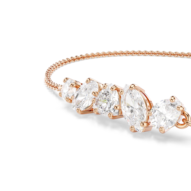 SWAROVSKI Mesmera bracelet, Mixed cuts, White, 18K rose gold finish 5764801