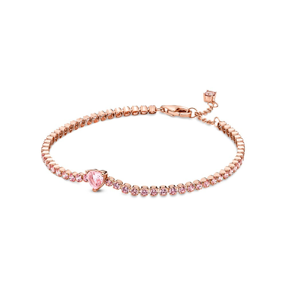 PANDORA Sparkling Heart Tennis Bracelet 580041C01