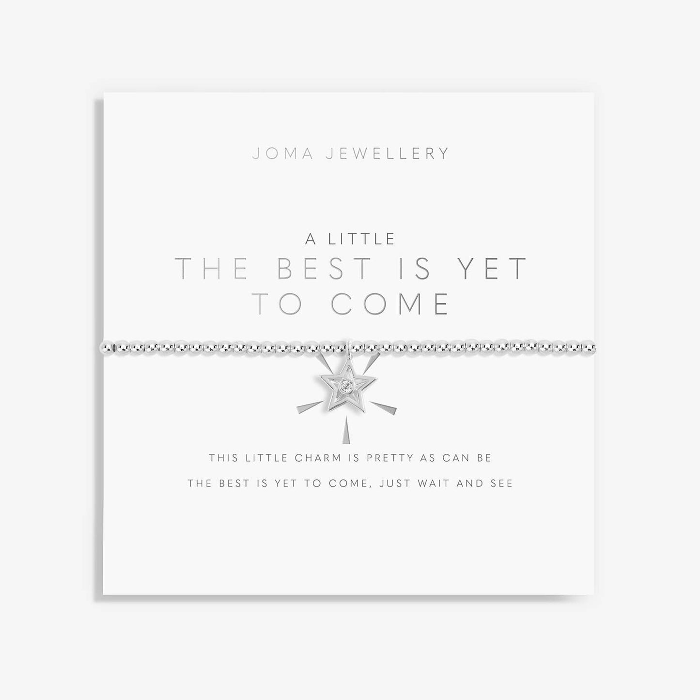 Joma A Little 'The Best Is Yet To Come' Bracelet in Silver Plating 5872