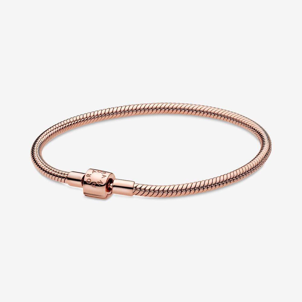 PANDORA Moments Barrel Clasp Snake Chain Bracelet 588781C00