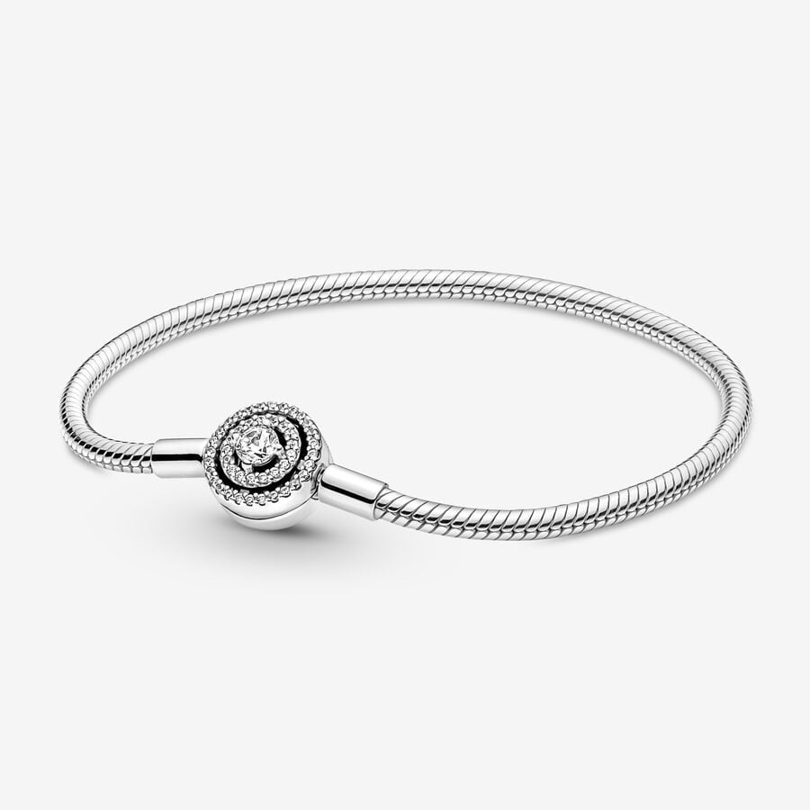 PANDORA Moments Halo Snake Chain Bracelet 590038C01