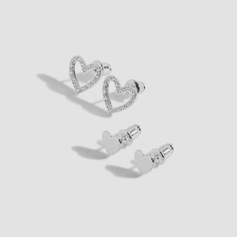 Joma Lila Heart Duo Earrings Set of 2 5913