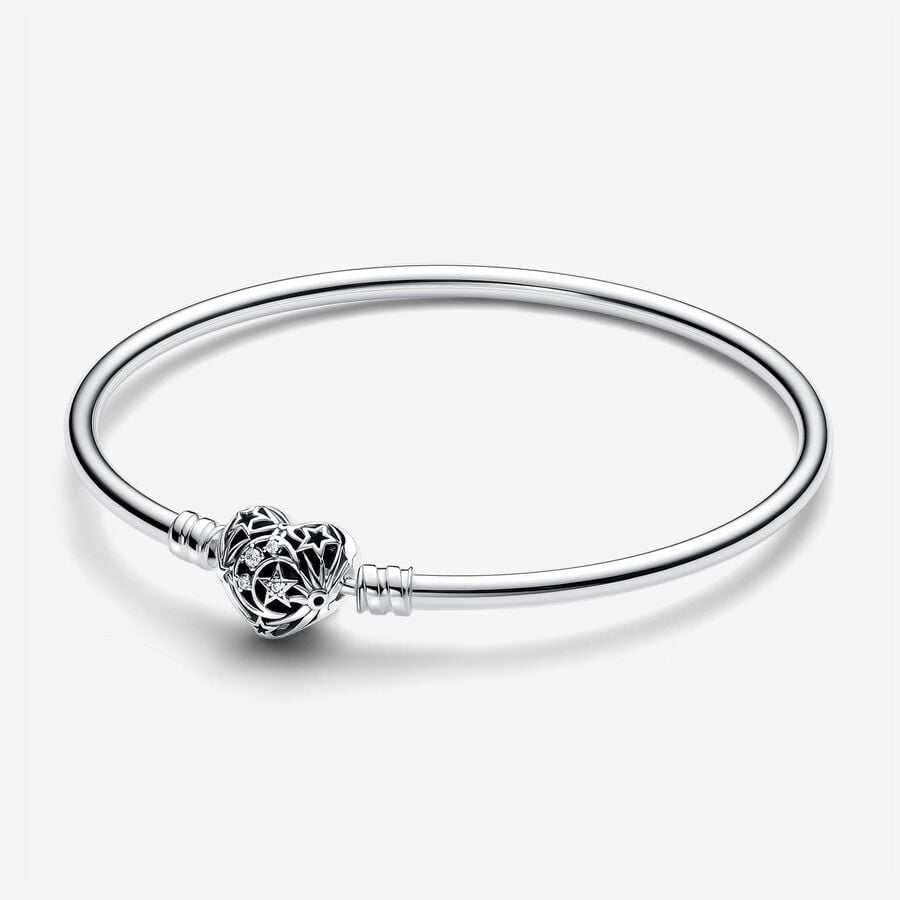 PANDORA Celestial Heart Clasp Bangle 593400C01