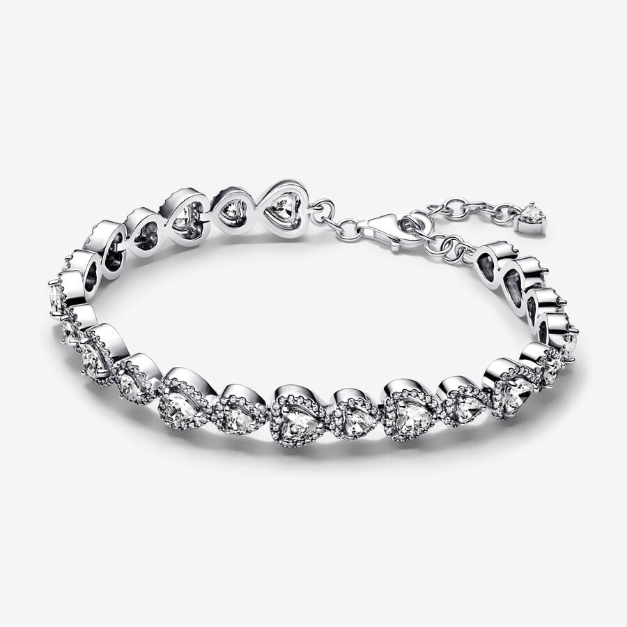 PANDORA Halo Hearts Bracelet 593655C01