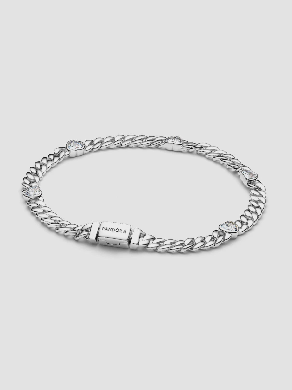 PANDORA Heart Cuban Chain Bracelet Sterling silver 594226C01