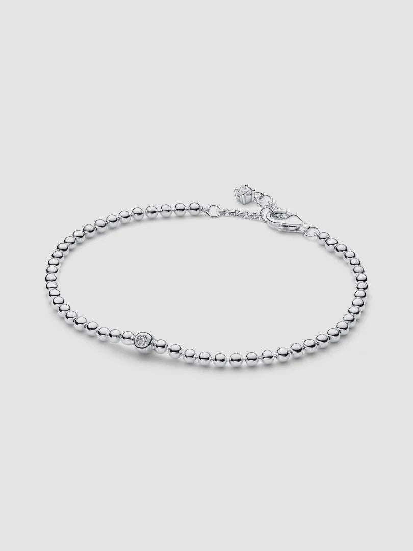 PANDORA Beads & Sparkling Stone Bracelet Sterling silver 594822C01