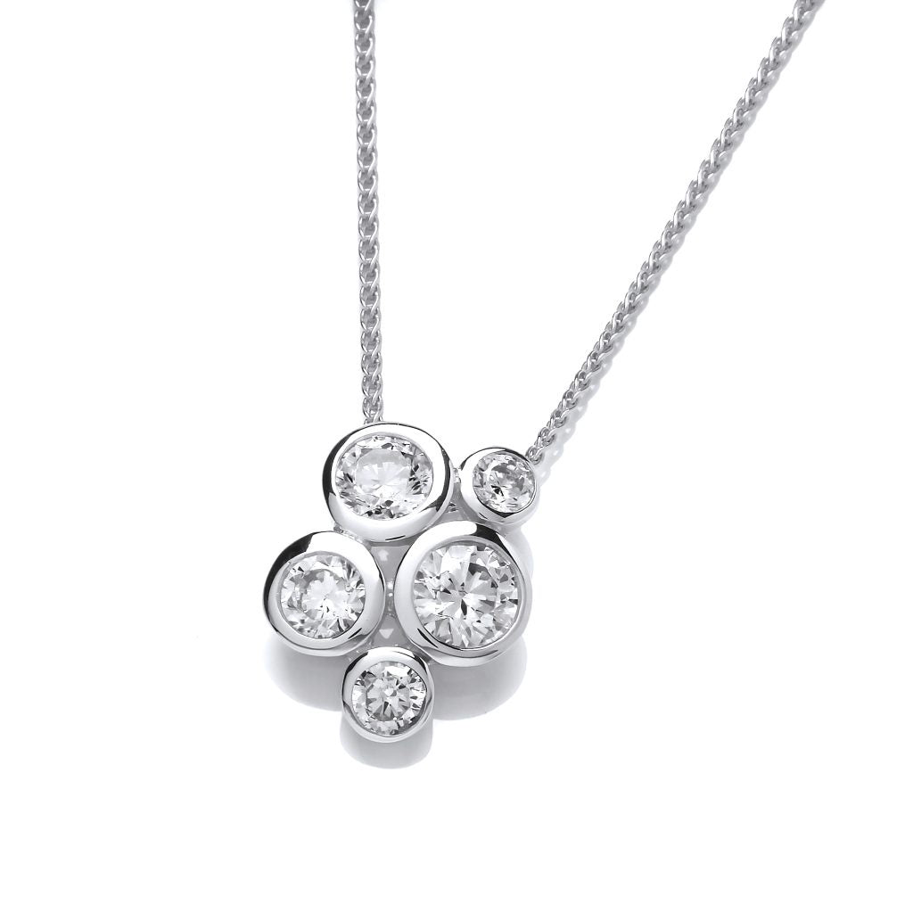 Silver CZ Bubble Pendant 1971