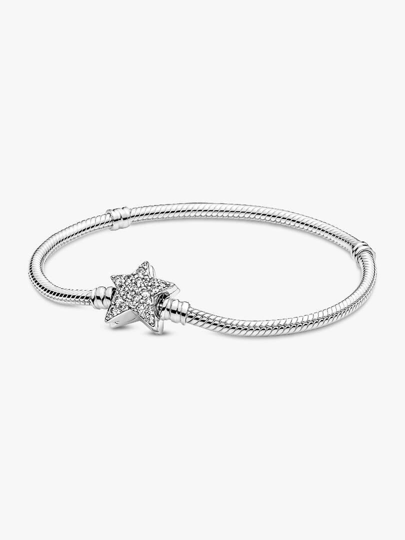 PANDORA Asymmetric Star Clasp Snake Chain Bracelet 599639C01