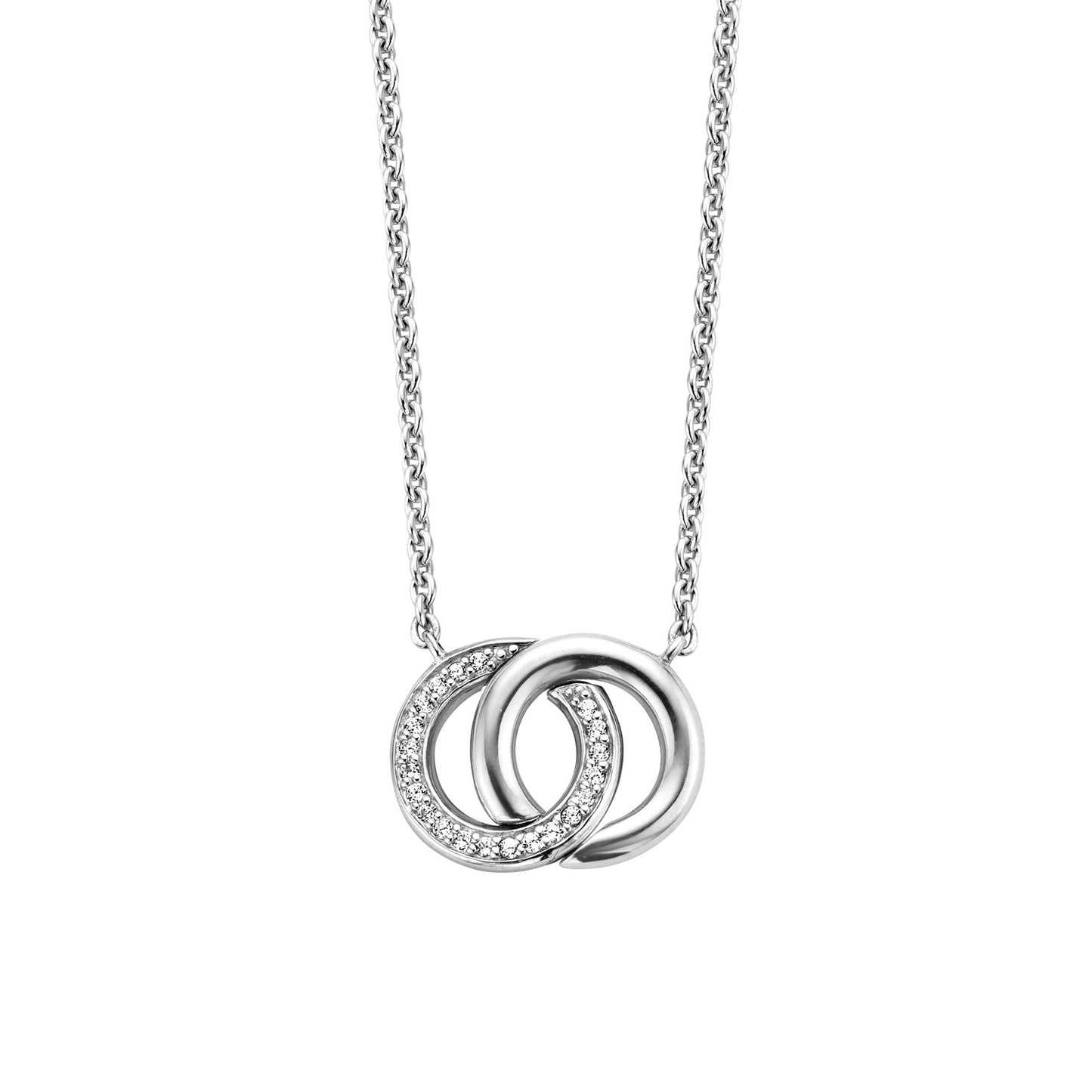 Ti Sento interlinking circle pendant 3822ZI