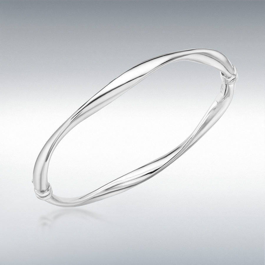 9ct White Gold Elica Bangle