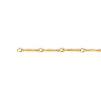 Perma Jewel gold filled Dapped Bar and Link Chain PJ-14201013-21cm