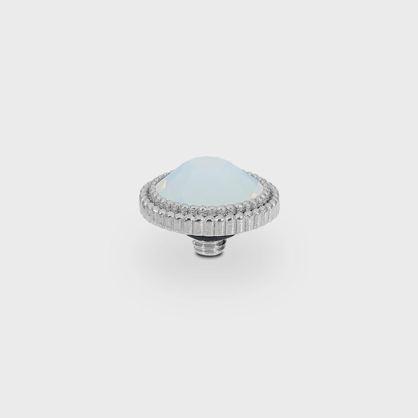Qudo S/S Fabero Flat 10mm Top White Opal 664748