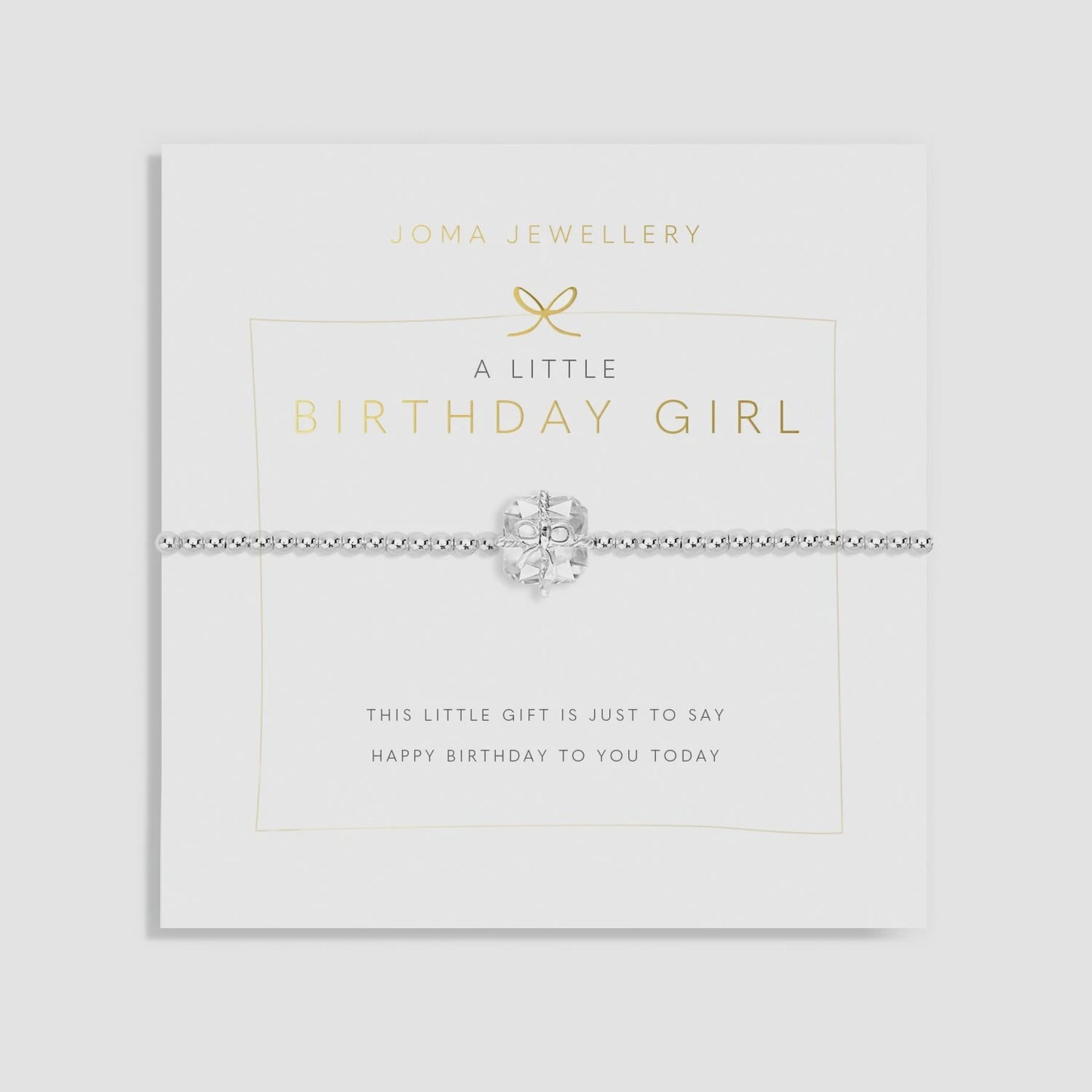 Joma A Little 'Birthday Girl' Sparkling Bracelet in Silver Plating 688