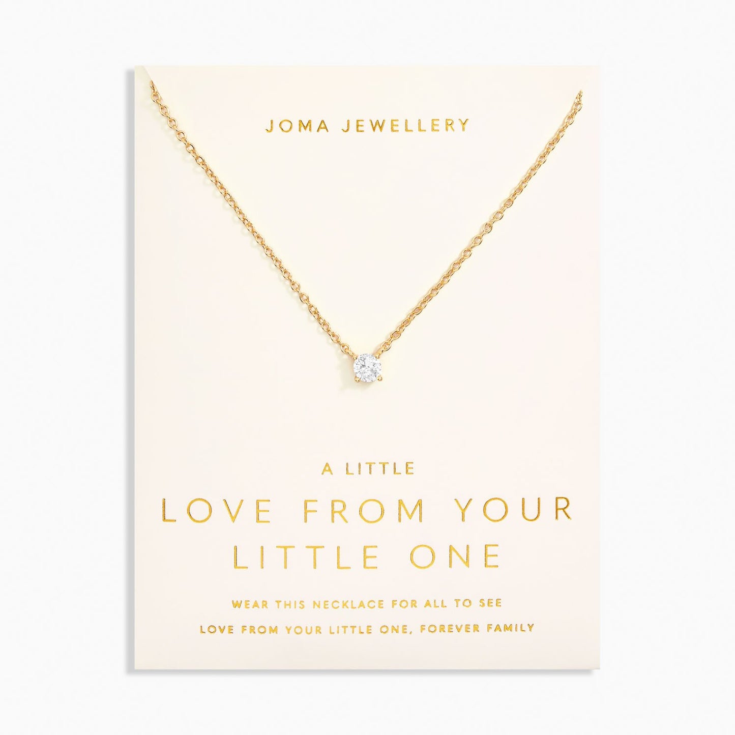 Joma Love From Your Little Ones ' One ' Necklace gold plated 6915
