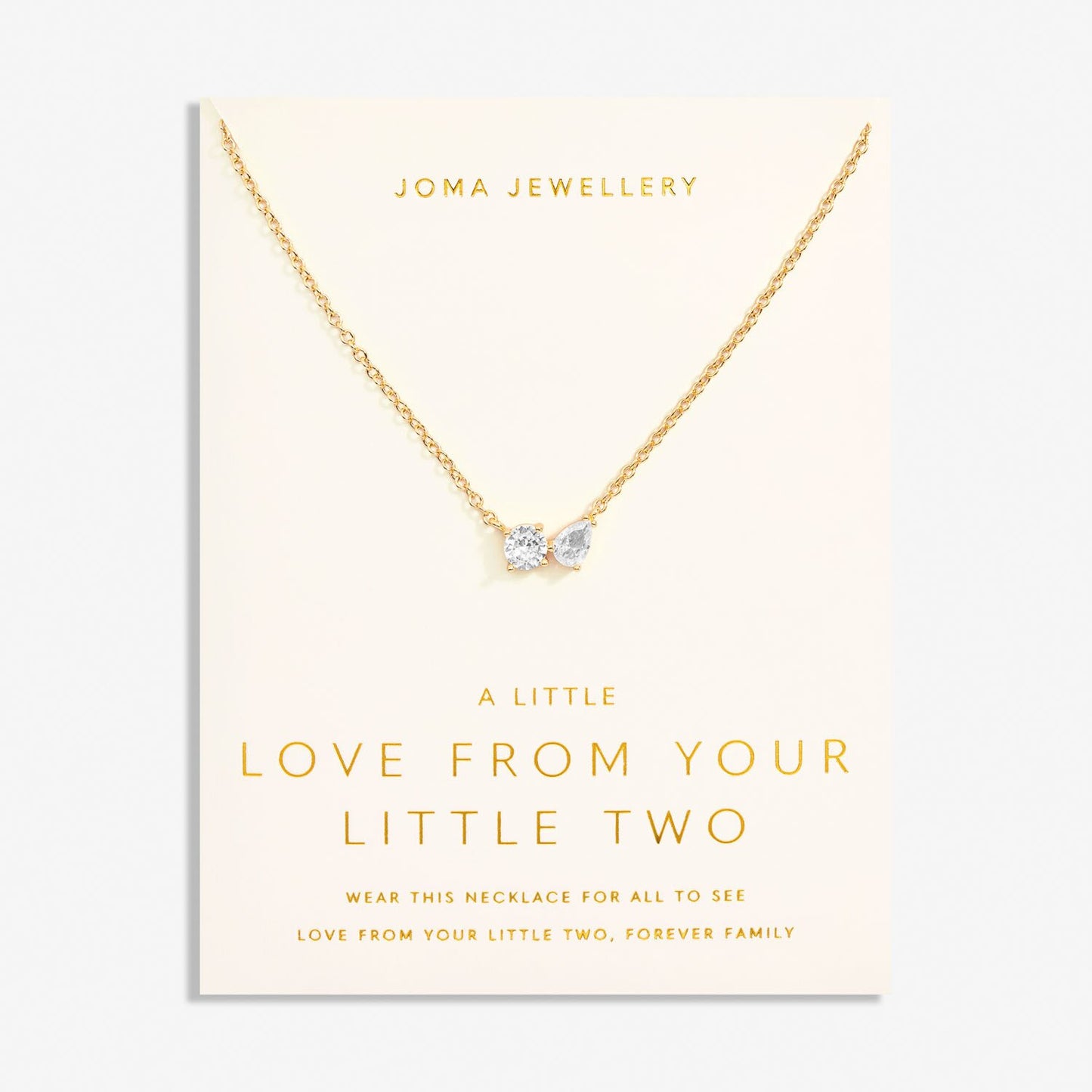 Joma Love From Your Little Ones ' Two ' Necklace gold plated 6916