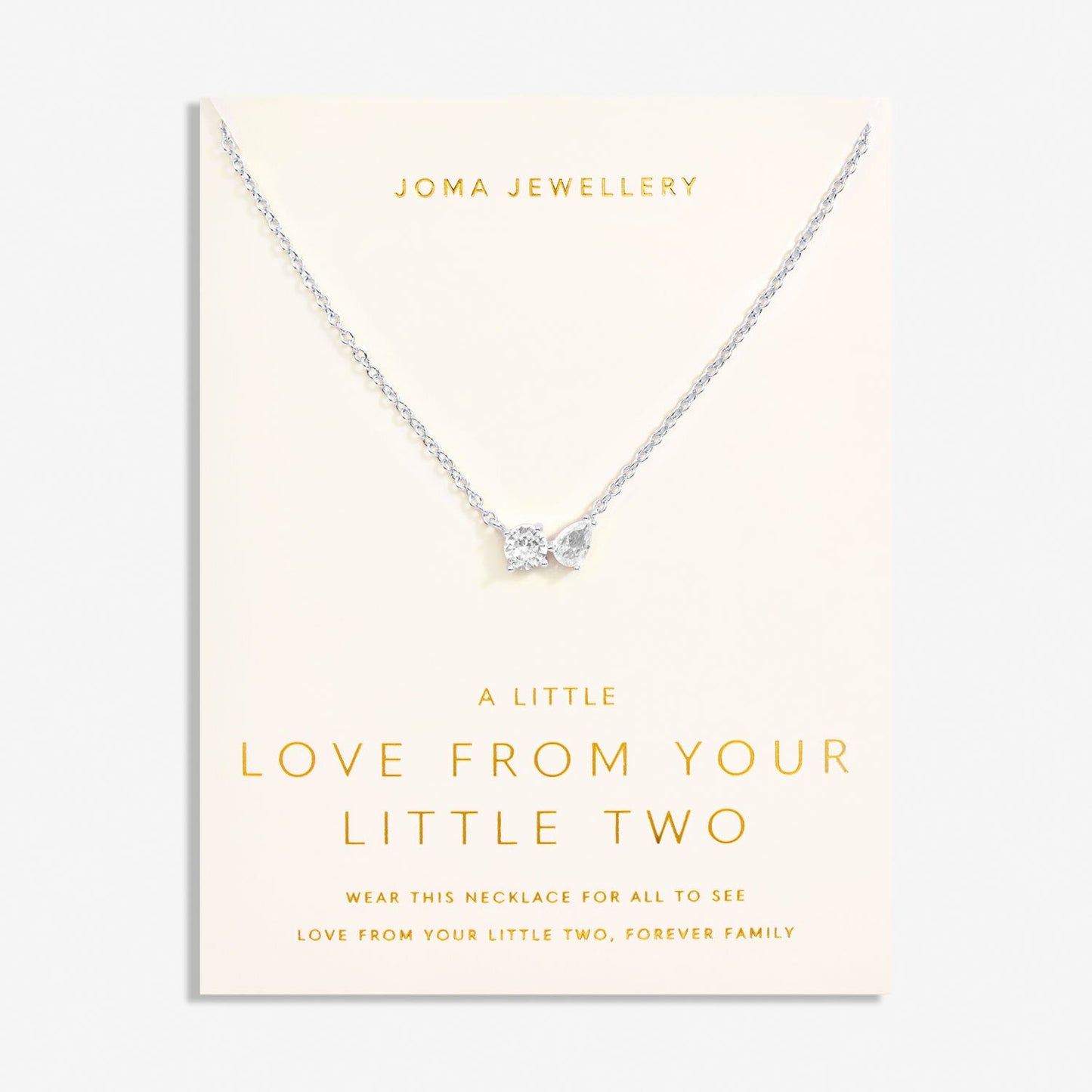 Joma Love From Your Little Ones 'Two' Necklace in Silver Plating 7299