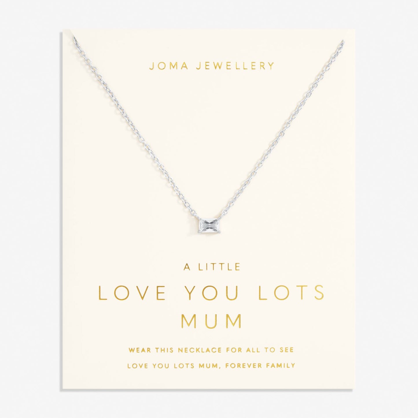 Joma Love From Your Little Ones 'Love You Lots Mum' Necklace in Silver Plating 7304