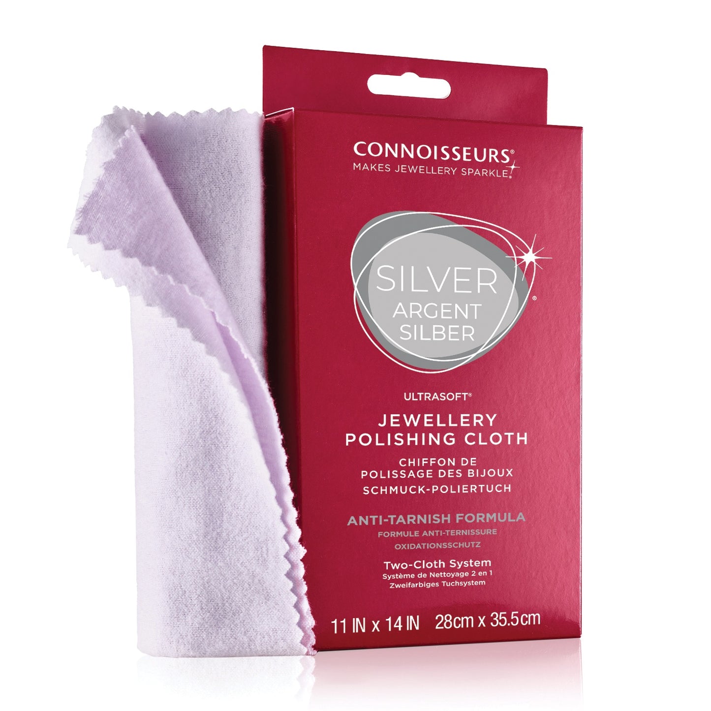 Connoisseurs Silver Jewellery Polishing cloth CONN739