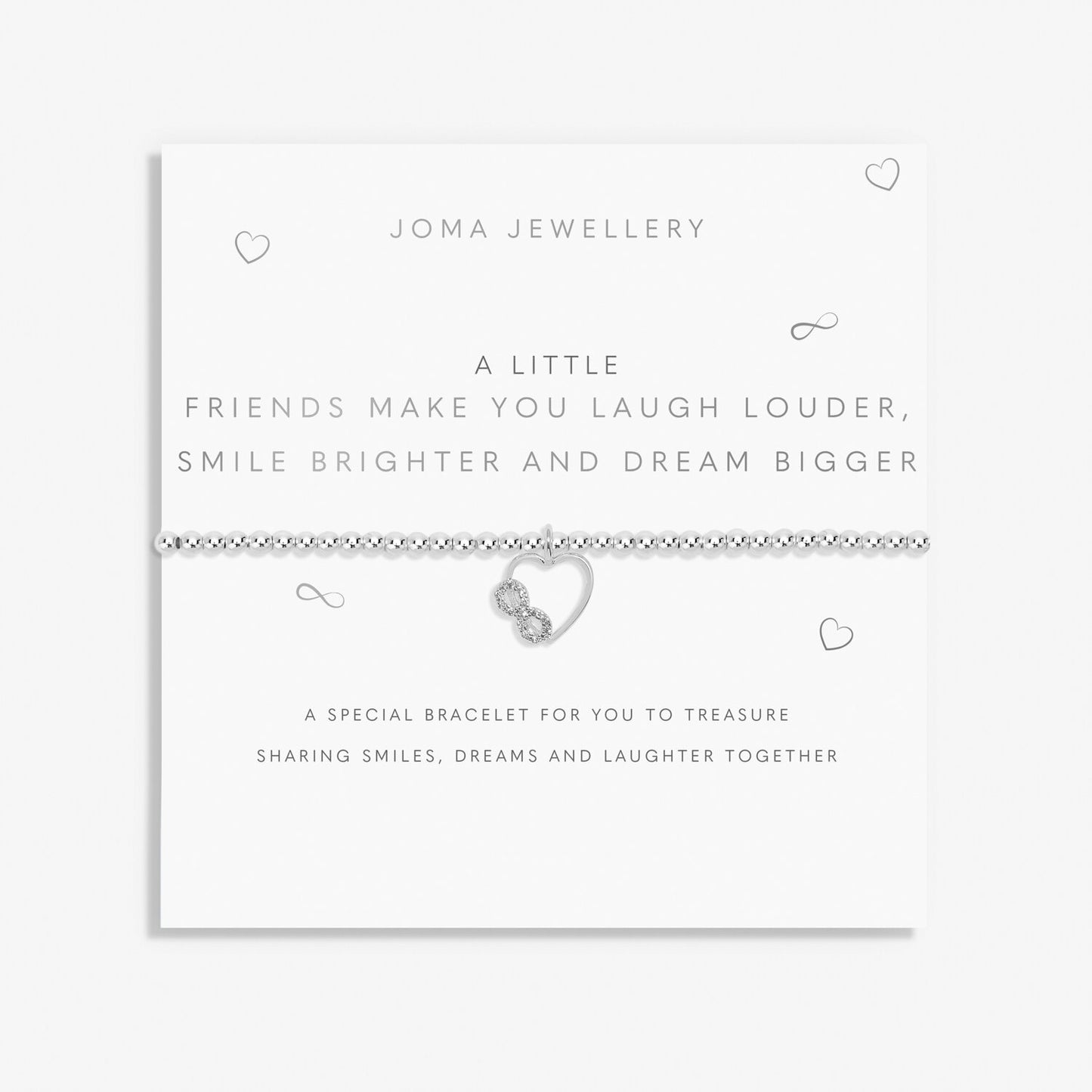Joma Jewellery A Little Friends Make You Laugh Louder, Smile Brighter and Dream Bigger Bracelet 7402