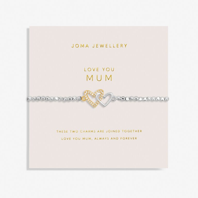 Joma Jewellery Forever Yours 'Love You Mum' Bracelet In Silver And Gold Plating 7477