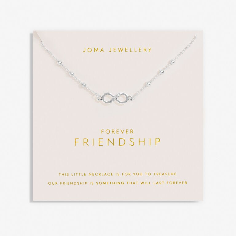 Joma Jewellery Forever Yours 'Forever Friendship' Necklace In Silver Plating 7487