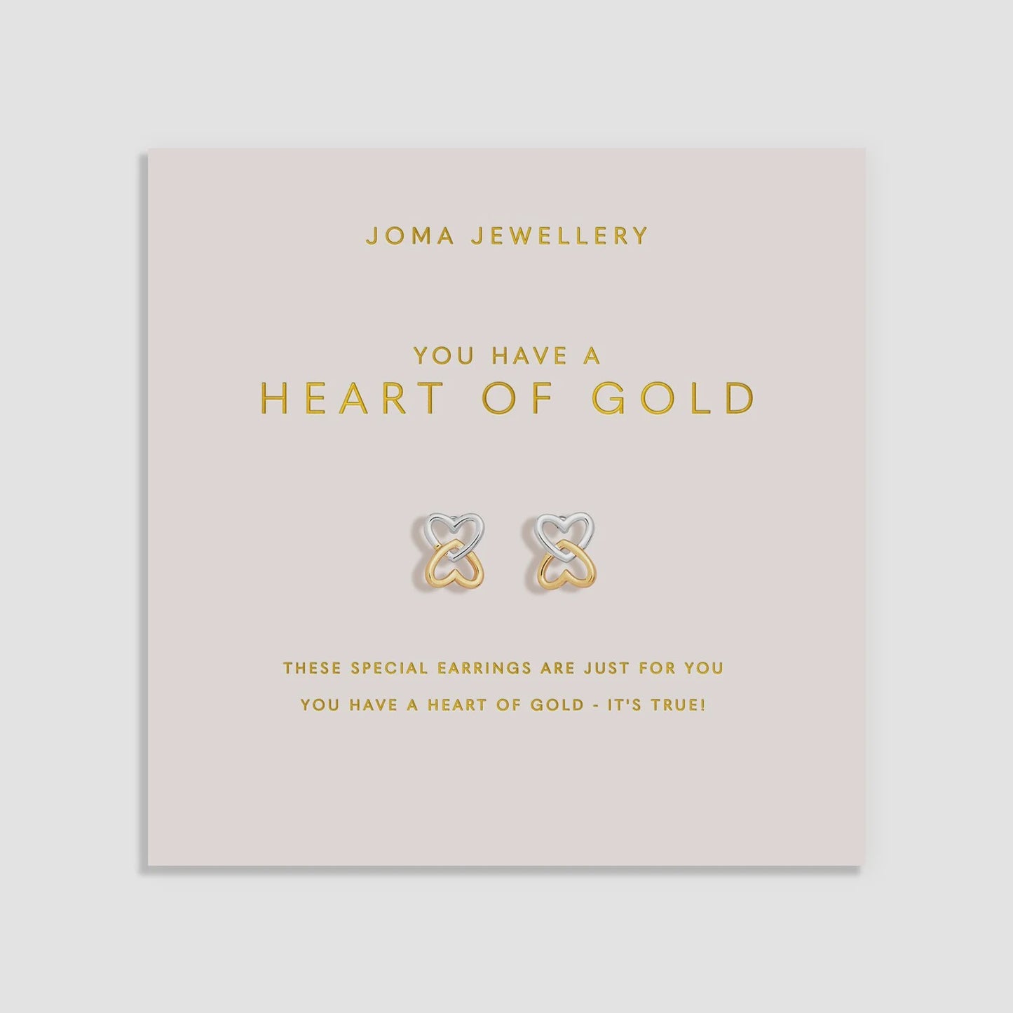 Joma Forever Yours Earrings ' You Have A Heart Of Gold ' Earrings 7514