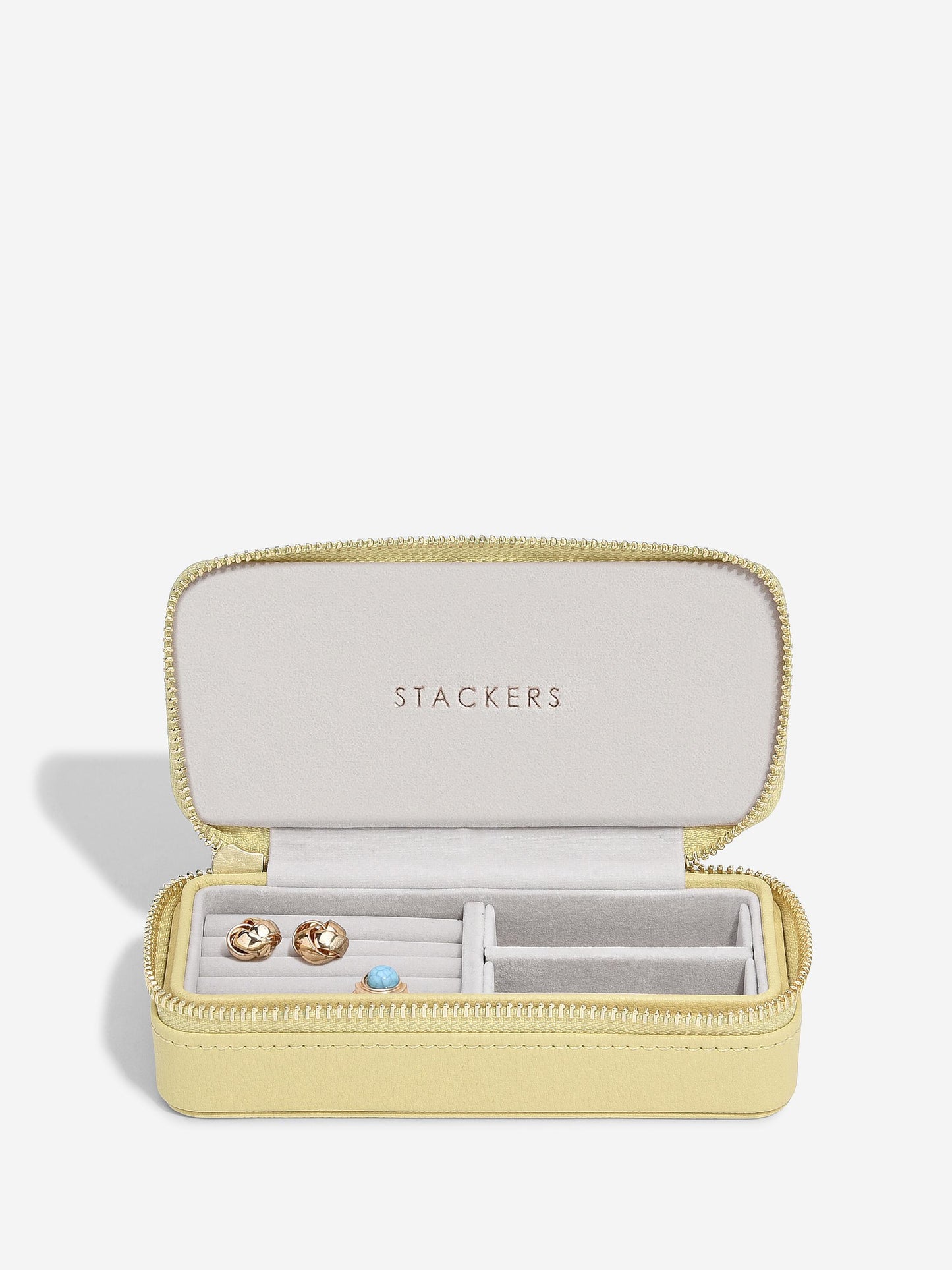 Stackers Yellow Zipped Travel Jewellery Box 76182
