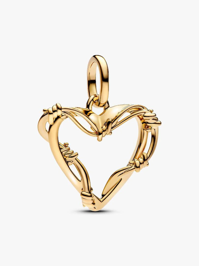 PANDORA Gold Plated Barb Wire Medallion 762526C00