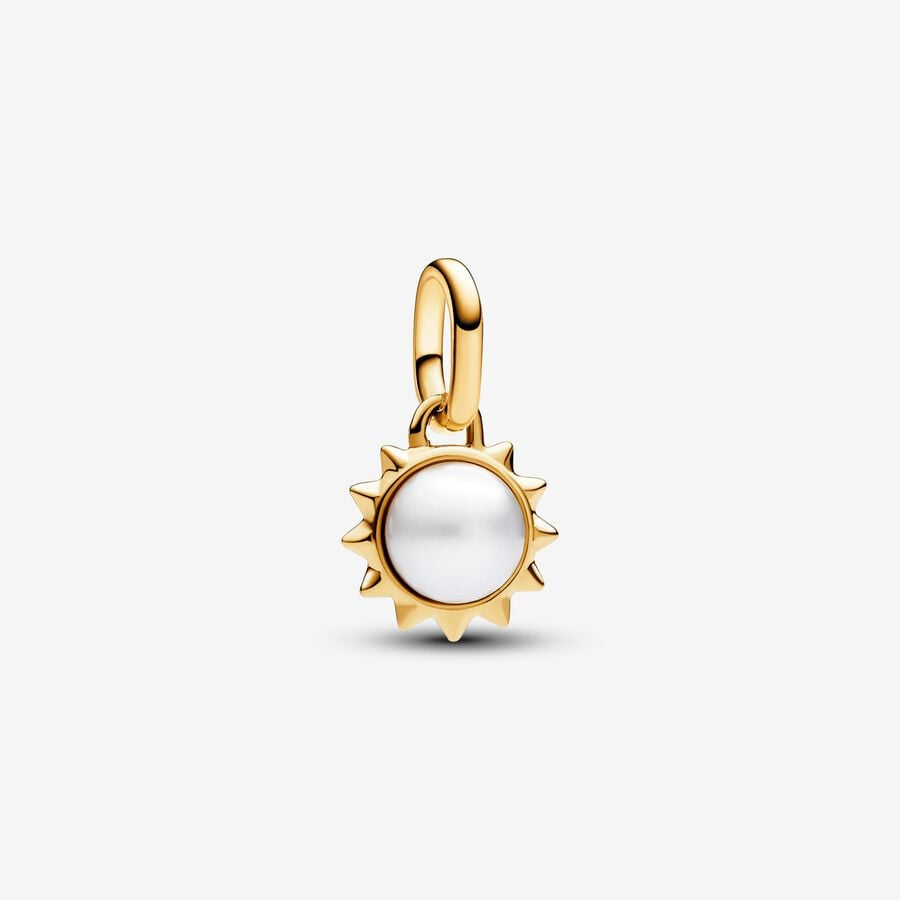 PANDORA ME Treated Freshwater Cultured Pearl Sun Mini Dangle Charm 763035C01