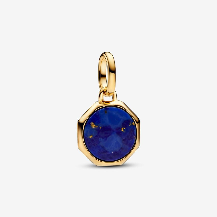 PANDORA Blue Engravable Mini Medallion Charm 763388C01