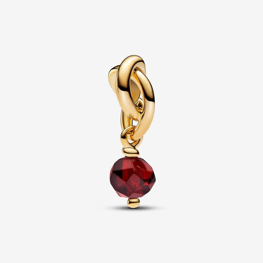 PANDORA January Birthstone Eternity Circle Dangle Charm 763462C01